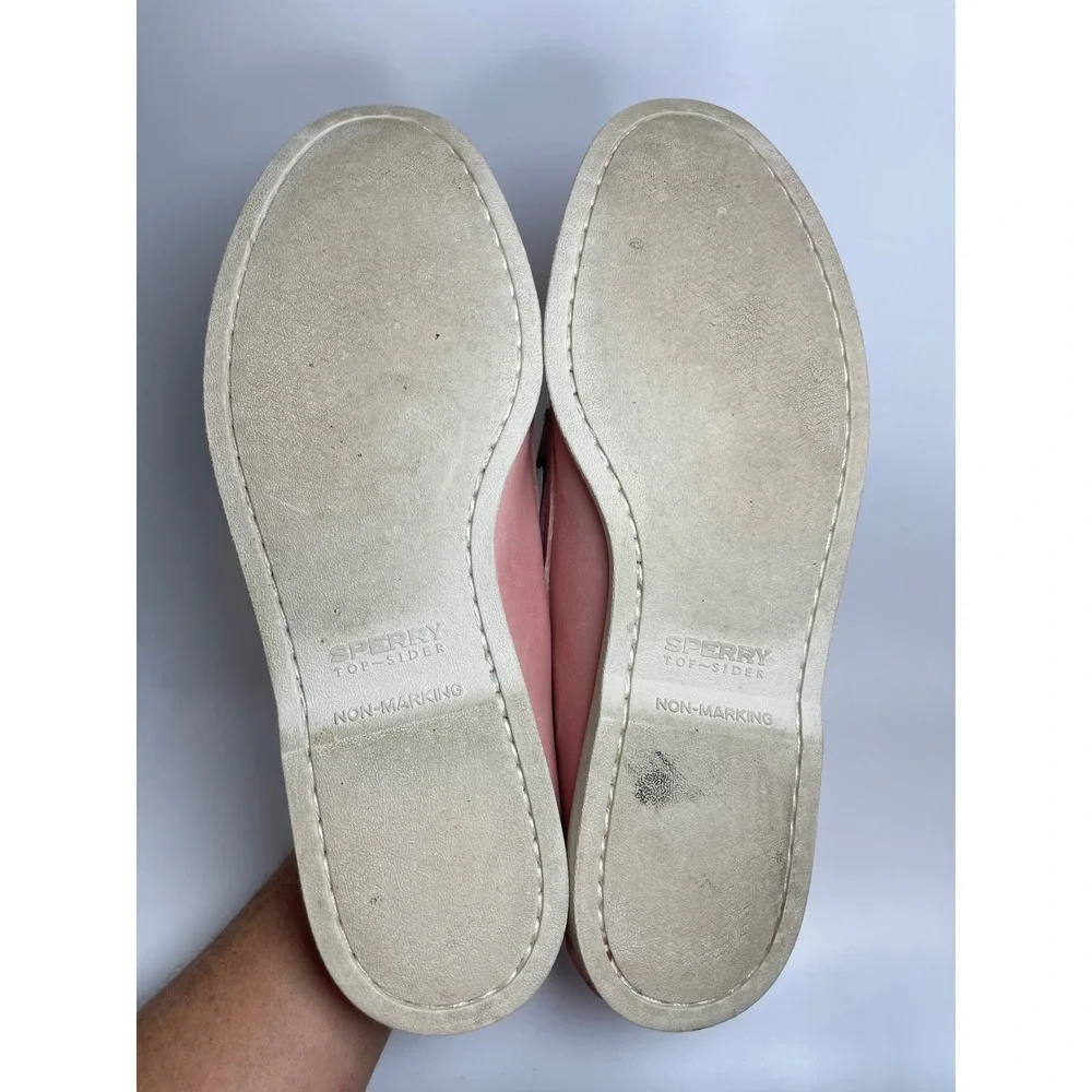 Sperry Top-Sider Authentic Original Men 12 M Pink Leather Boat Shoes Resort